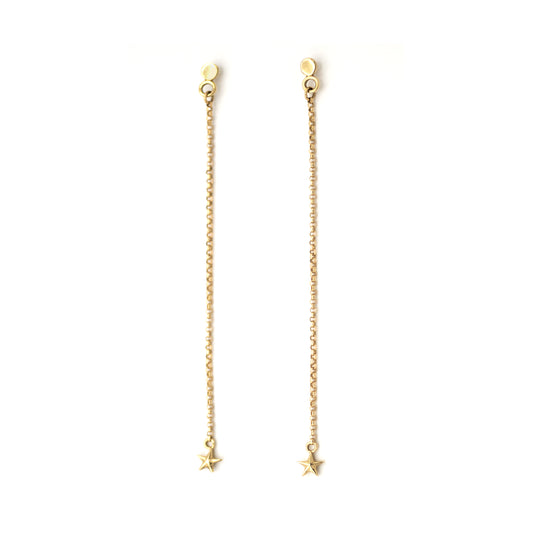 Dangling gold stars earrings