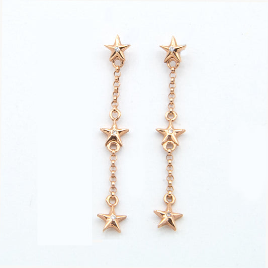 Falling Stars Triple Star Earrings