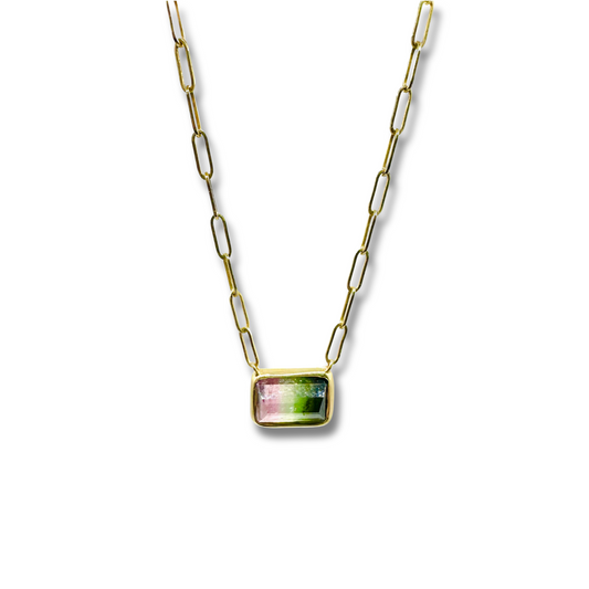 Rainbow Tourmaline Necklace